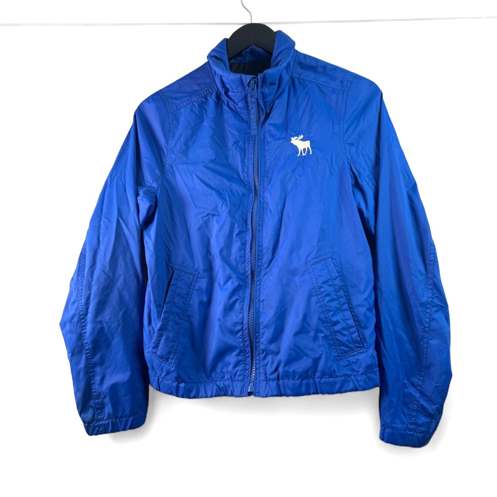 Vintage Abercrombie Kids Boys Blue Y2K Zip Blue Jacket Sz XL
